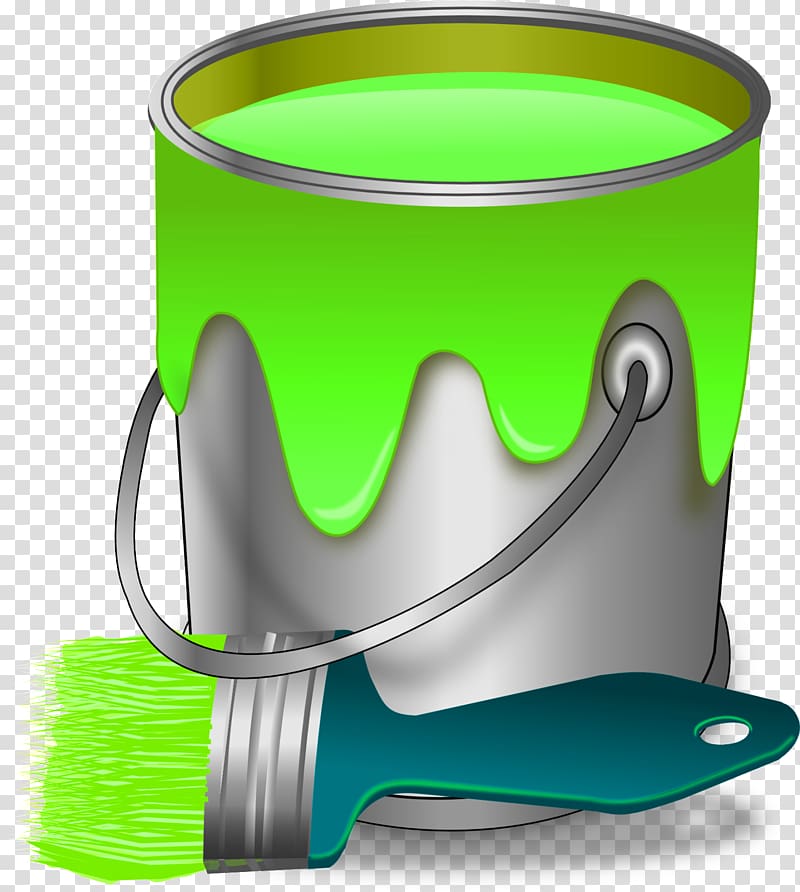 Painting Brush Bucket, pots transparent background PNG clipart
