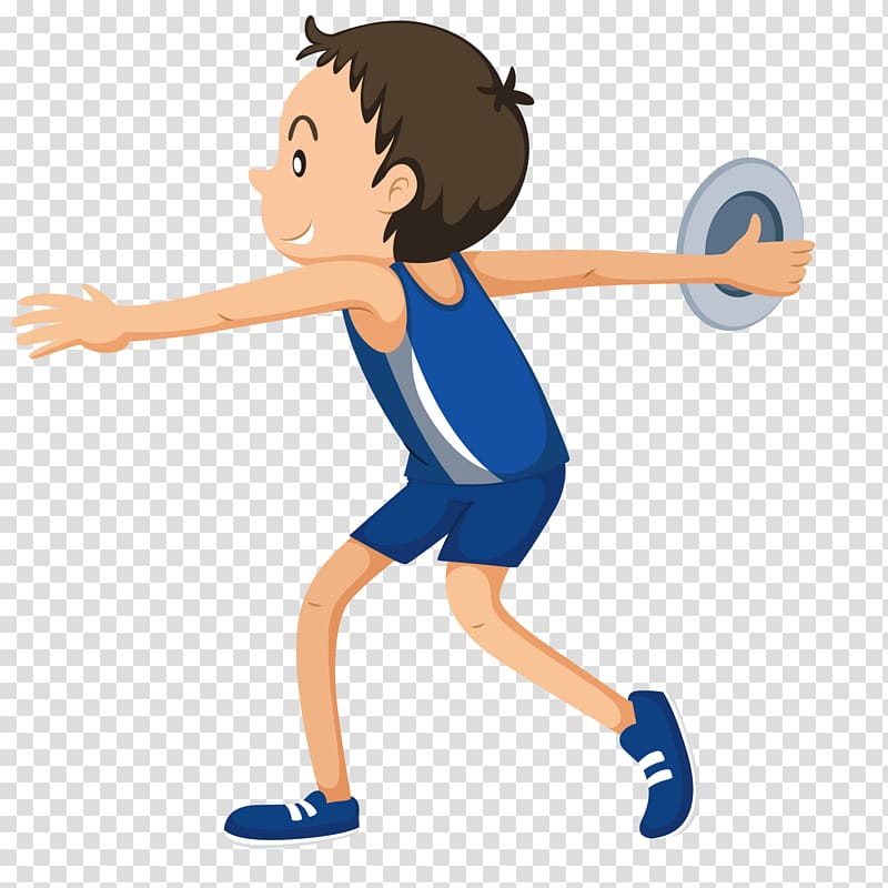 Discus throw Athlete Sport , Throw the ball of the boy transparent background PNG clipart