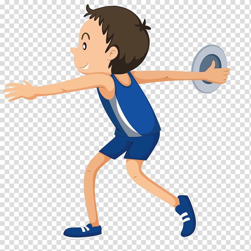 Discus throw Athlete Sport , Throw the ball of the boy transparent