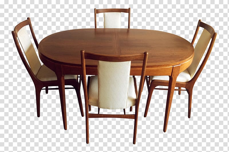 Table Chair Danish modern Dining room Mid-century modern, table transparent background PNG clipart