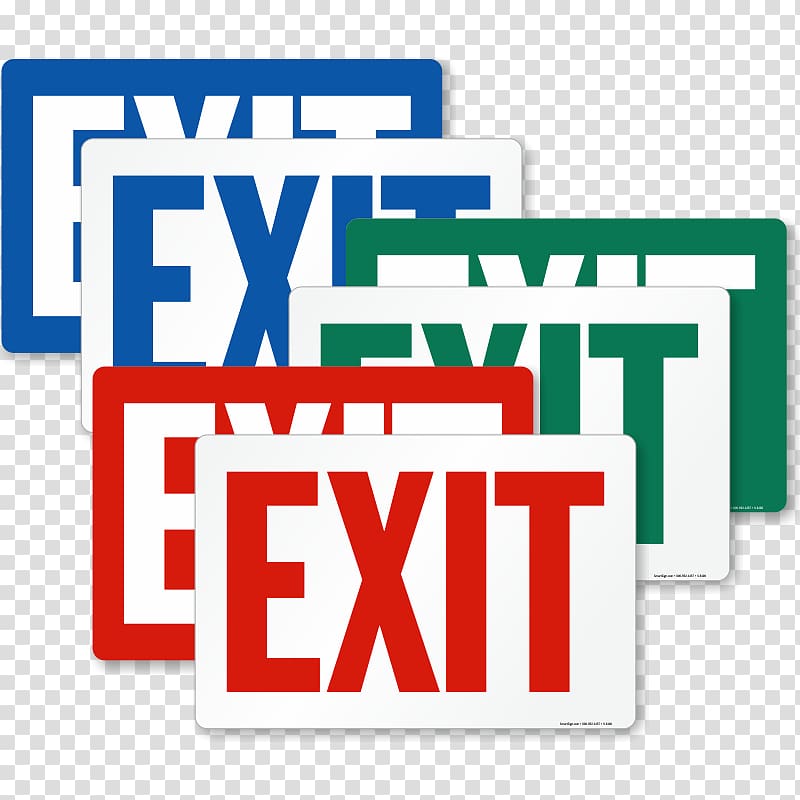 Exit sign Emergency exit Signage Arrow, exit transparent background PNG clipart