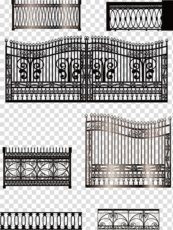 Fence Euclidean Palisade, Wrought iron fence fence material transparent background PNG clipart