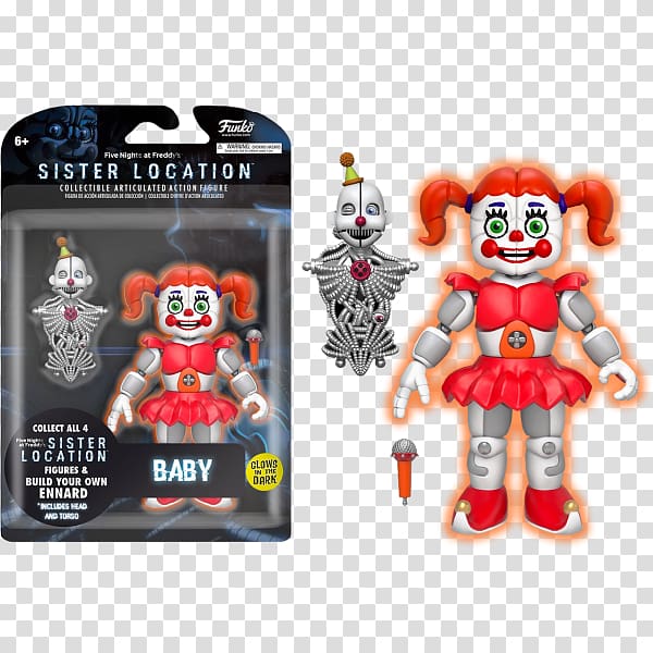 Five Nights at Freddy\'s: Sister Location Five Nights at Freddy\'s 4 Funko Five Nights at Freddy\'s 5 Inch Articulated Action Figure, five nights at freddy\'s sister location transparent background PNG clipart