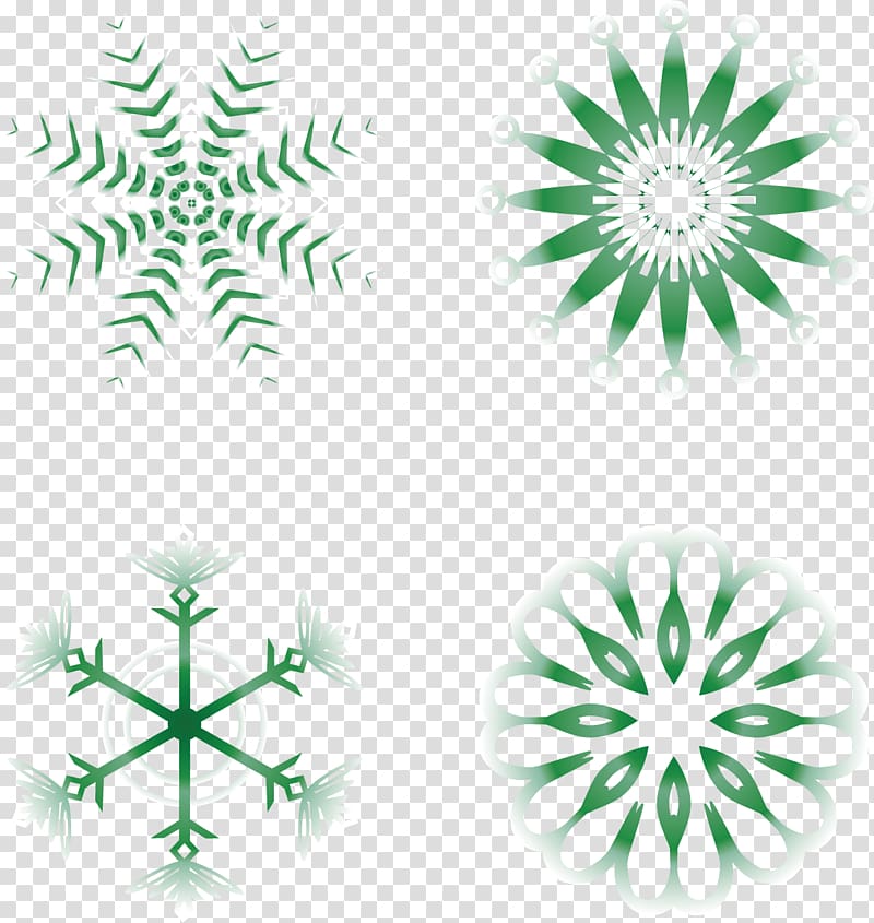 Software design pattern Ornament Pattern, Green sky snow snowflake material transparent background PNG clipart