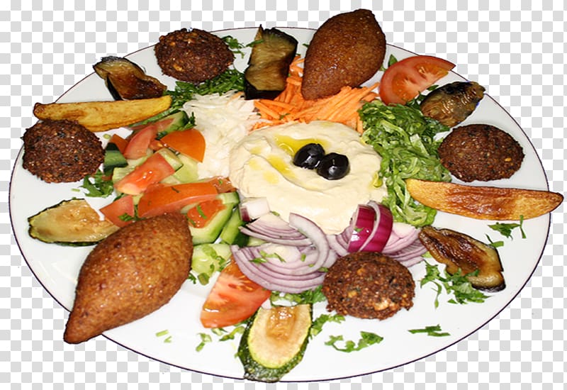 Hors d'oeuvre Full breakfast Falafel Meze Middle Eastern cuisine, junk food transparent background PNG clipart