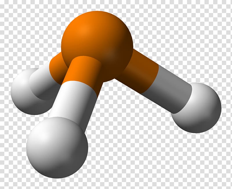 Phosphine Ball-and-stick model Ammonia Molecule Molecular model, Bent Molecular Geometry transparent background PNG clipart