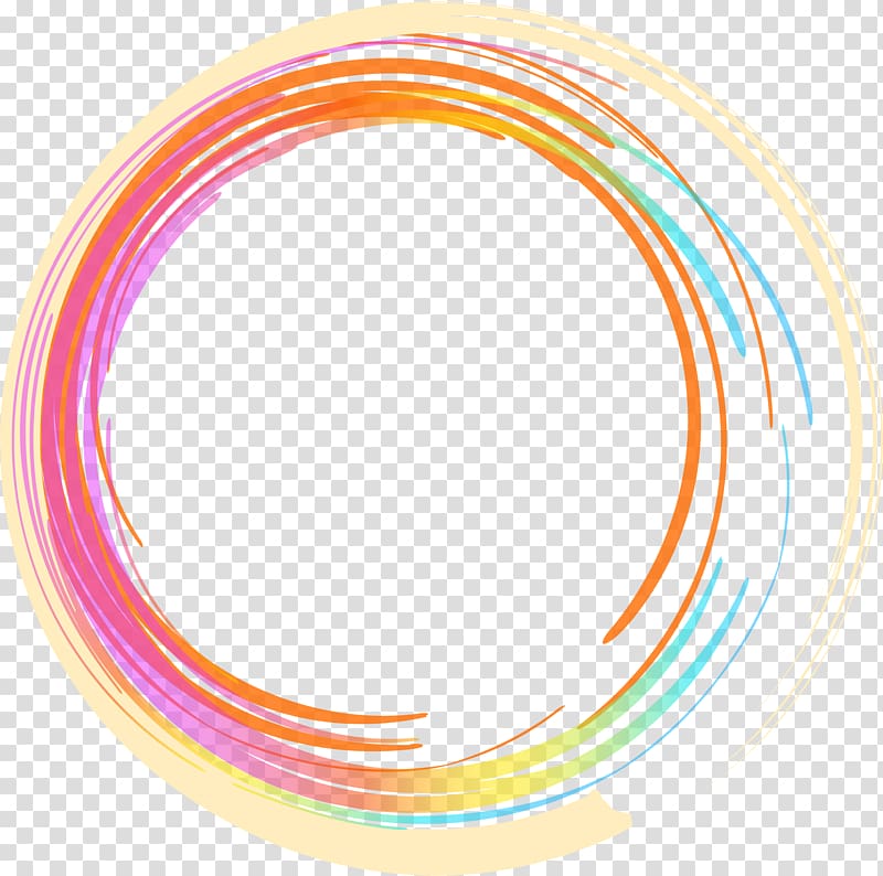 hand painted colorful circle transparent background PNG clipart