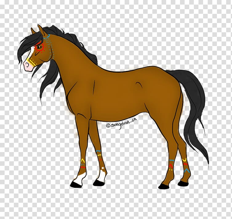 Mustang Pony Tennessee Walking Horse American Paint Horse, indian pony transparent background PNG clipart