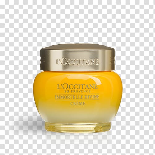 Lotion L\'Occitane Immortelle Divine Cream L\'Occitane en Provence Anti-aging cream, Cream makeup transparent background PNG clipart