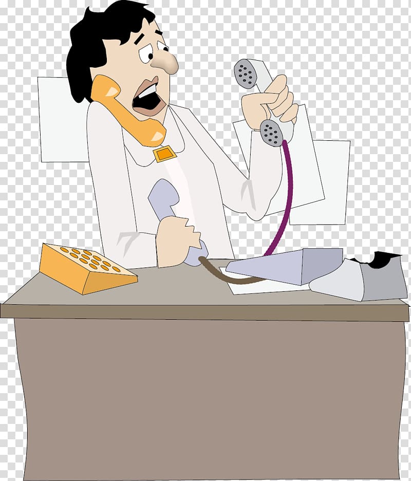 Telephone Secretary Animation , Busy man transparent background PNG clipart