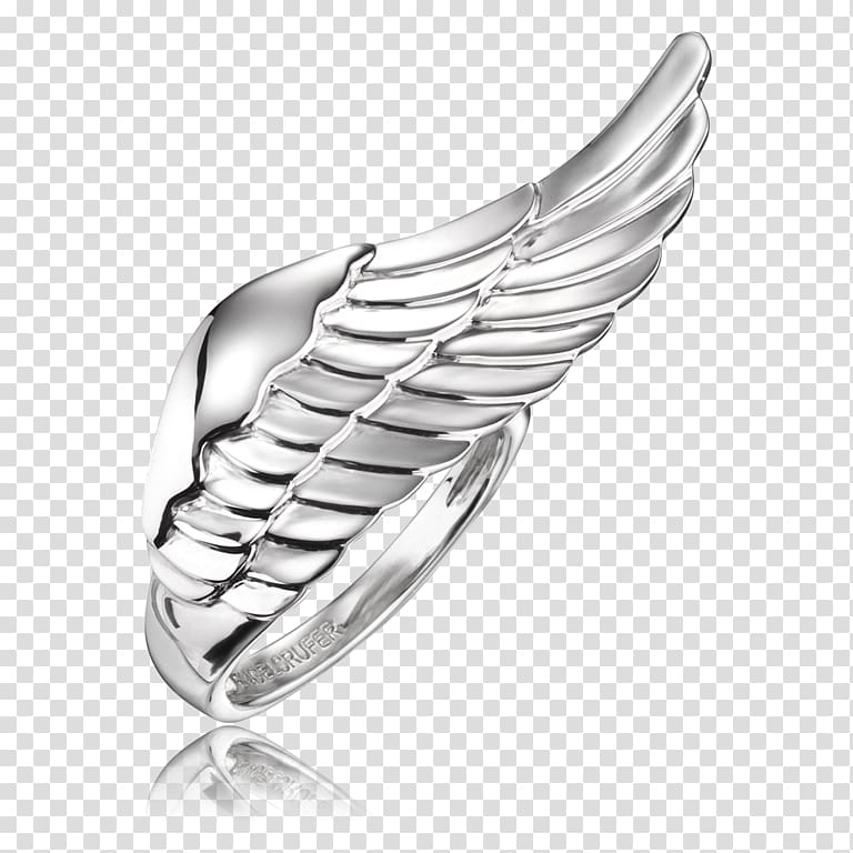 Wing Ring Sterling silver Jewellery, summer girl transparent background PNG clipart