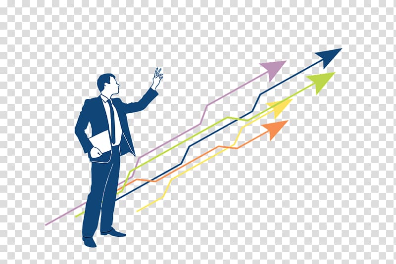man raising his left hand , Management Marketing Sales Business Human Resources, Growth arrow transparent background PNG clipart