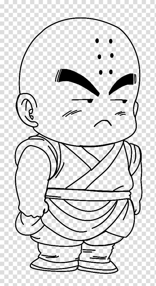 Krillin Line art Thumb Character, Master Roshi transparent background PNG clipart