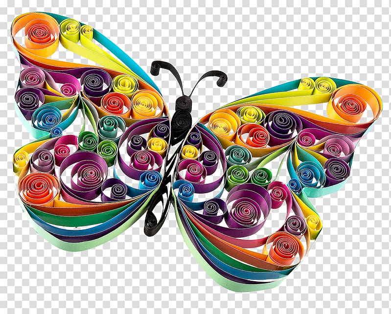 Butterfly Paper Quilling Art Idea, butterfly transparent background PNG clipart