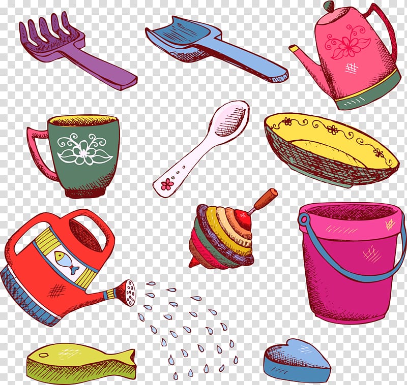 Cartoon , cartoon kettle Creative home tools transparent background PNG clipart