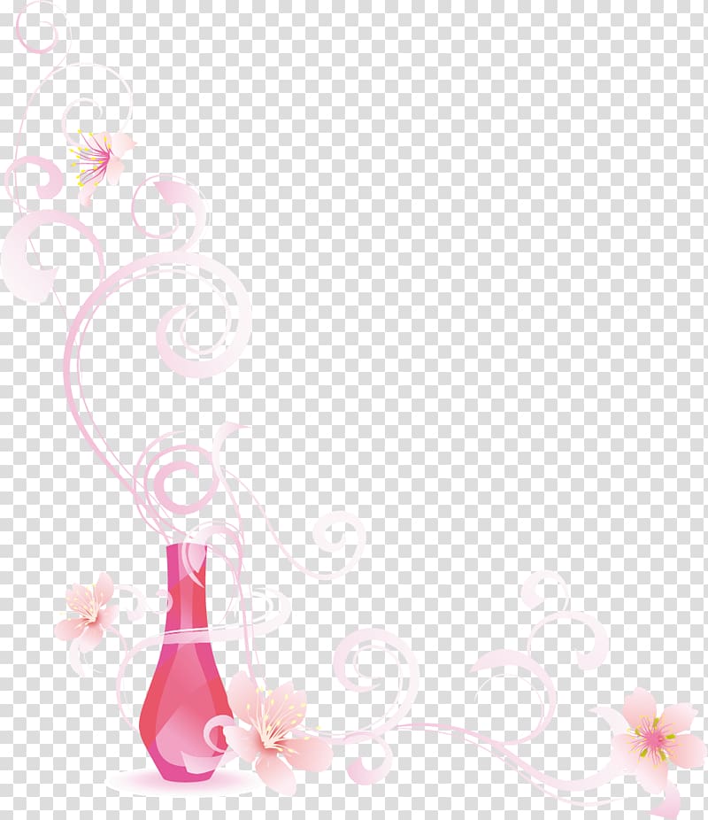 red vase , Petal Pattern, Snow Plum Plum background material transparent background PNG clipart