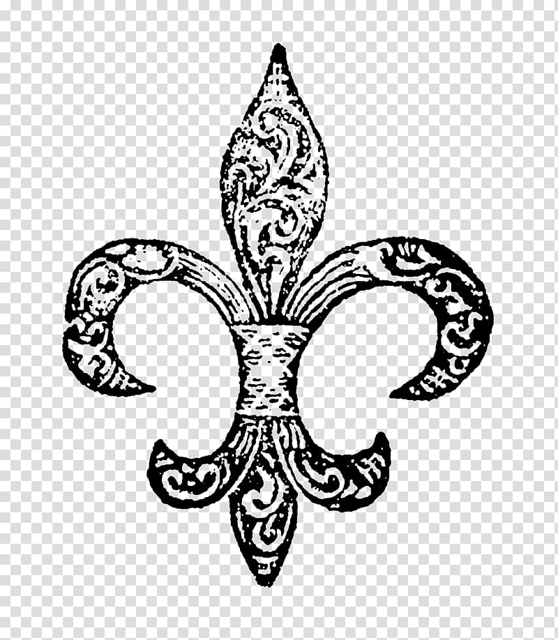 Fleur-de-lis Art , retro design transparent background PNG clipart