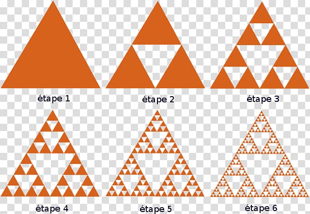 Sierpinski triangle Sierpinski carpet Fractal Chaos theory, three dimensional triangle transparent background PNG clipart
