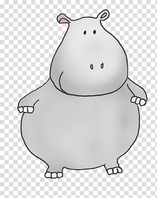 gray hippopotamus illustration, Hippopotamus Cartoon Drawing , Cute Hippo transparent background PNG clipart