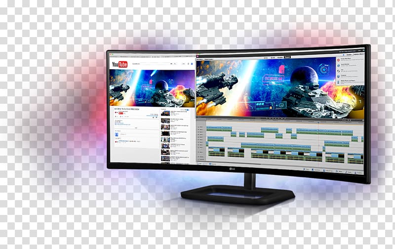 LCD television Computer Monitors LED-backlit LCD LG Electronics 21:9 aspect ratio, ten wins festival transparent background PNG clipart