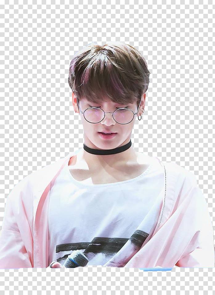 man wearing gray framed hippie eyeglasses, Jungkook BTS Wings Korean idol, spring day transparent background PNG clipart
