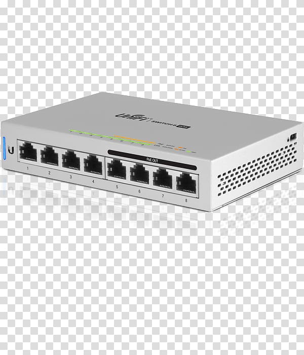Ubiquiti UniFi Switch Power over Ethernet Network switch Ubiquiti Networks IEEE 802.3af, transparent background PNG clipart