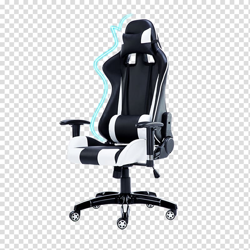 Gaming chair Office chair Video game Swivel chair, Product physical gaming chair computer chair transparent background PNG clipart
