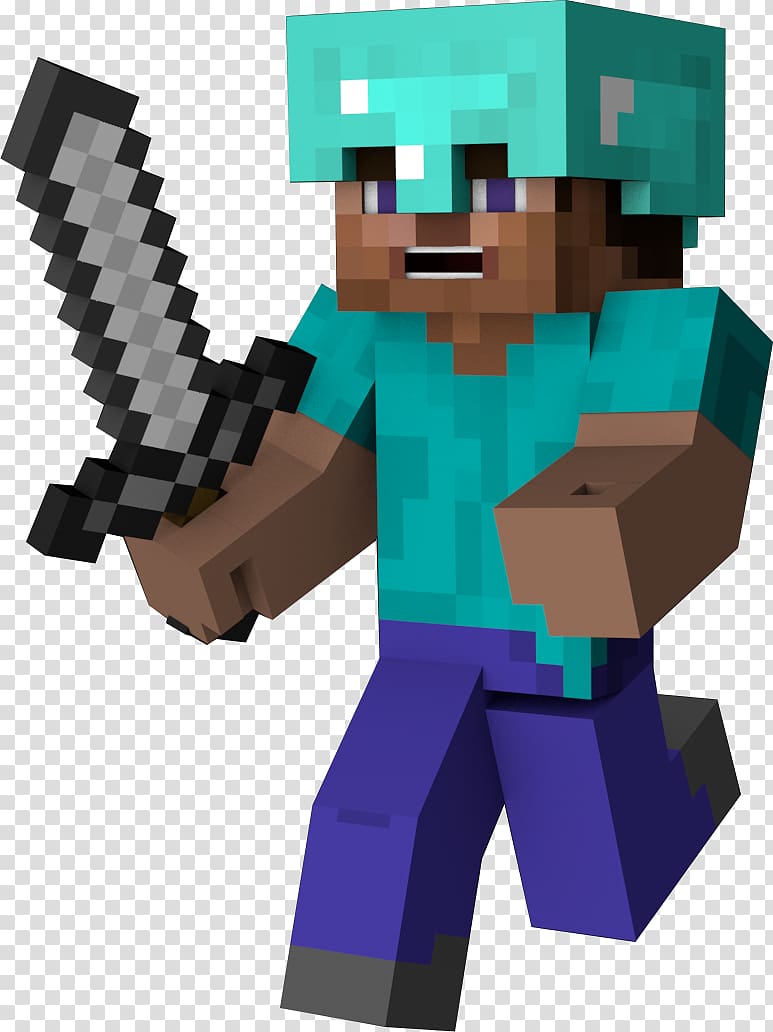Minecraft character holding gray sword illustrating, Minecraft: Pocket Edition Minecraft: Story Mode, Season Two Lego Minecraft Master Chief, others transparent background PNG clipart