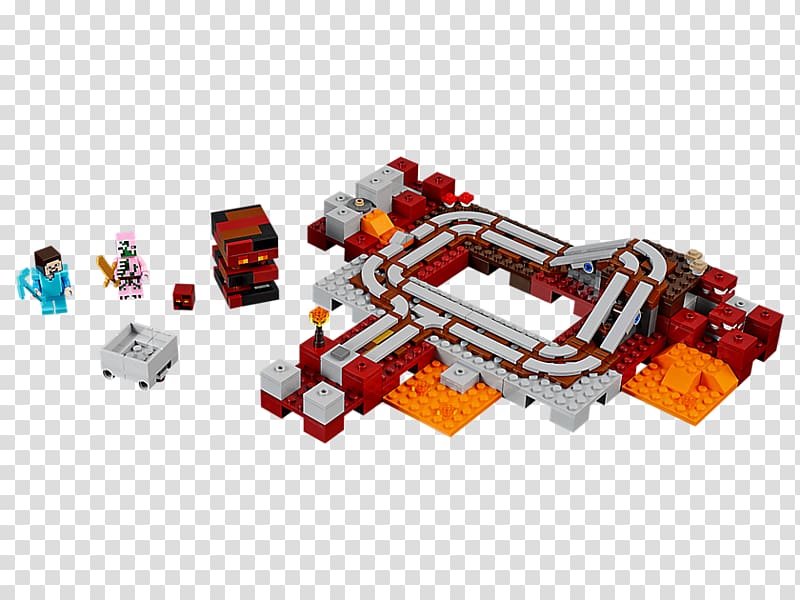 LEGO 21130 Minecraft The Nether Railway Lego Minecraft Lego Dimensions Lego minifigure, others transparent background PNG clipart