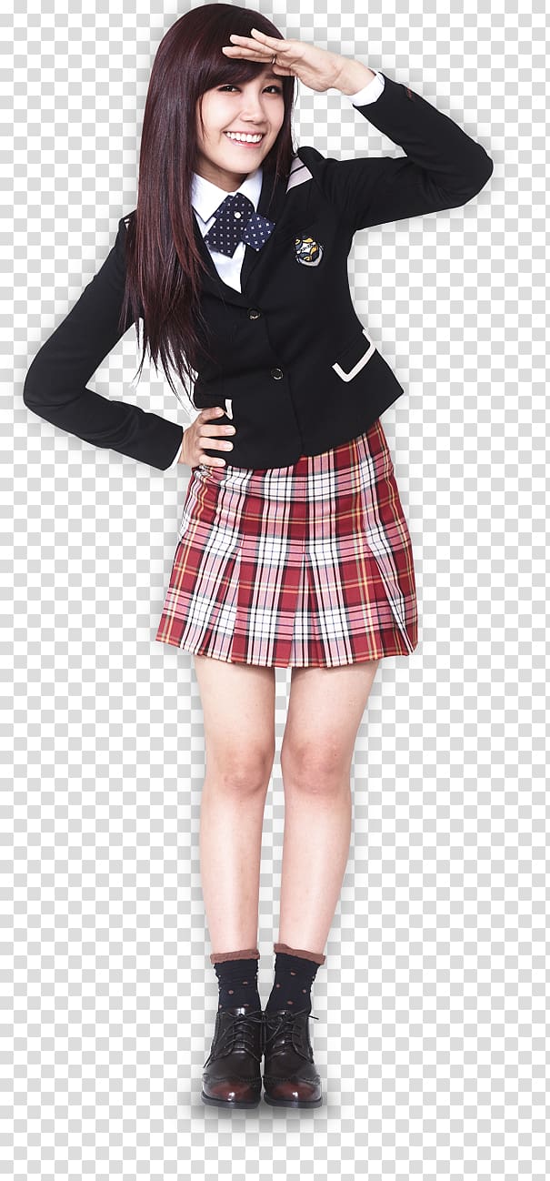 Jung Eun-ji Japanese school uniform Apink, whispering girls transparent background PNG clipart