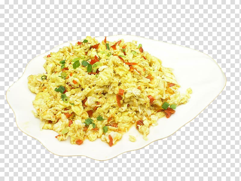 Thai fried rice Scrambled eggs Chilli crab Nasi goreng, Duojiao homemade scrambled eggs transparent background PNG clipart
