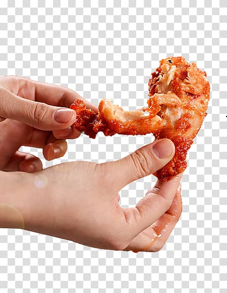 person holding crispy fried chicken, Fried chicken Roast chicken Buffalo wing Barbecue chicken, Chicken transparent background PNG clipart