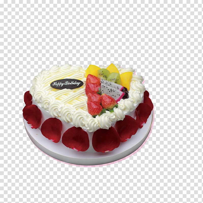 Birthday cake Fruitcake Chocolate cake Torte Petit four, Heart-shaped cake transparent background PNG clipart