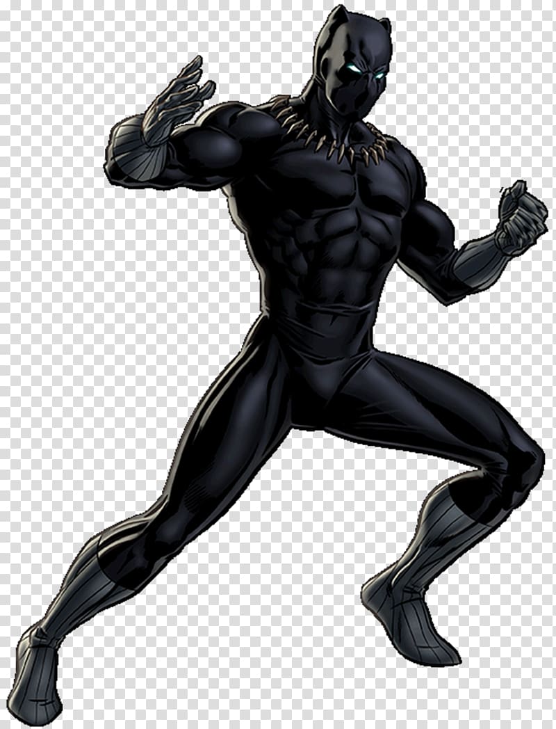 Marvel Black Panther illustration, Marvel: Avengers Alliance Black Panther Black Widow Daredevil Captain America, Black Panther Free transparent background PNG clipart