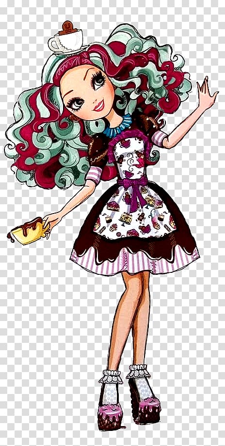 Ever After High Legacy Day Apple White Doll Mad Hatter Art, bratz doll transparent background PNG clipart