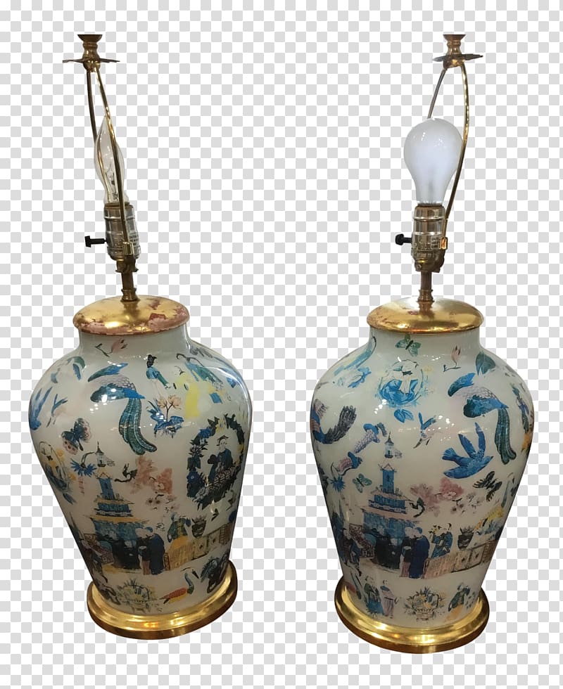 Vase Porcelain Cobalt blue Pottery 01504, hand painted lamp transparent background PNG clipart