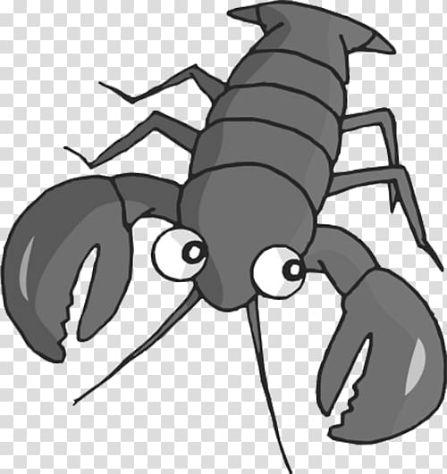 Seafood Palinurus elephas Cartoon, Gray lobster tail transparent background PNG clipart