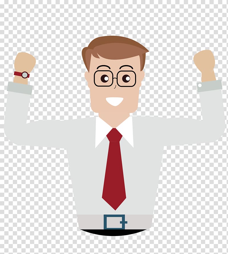 Cartoon Adobe Illustrator, A man with his hands up transparent background PNG clipart