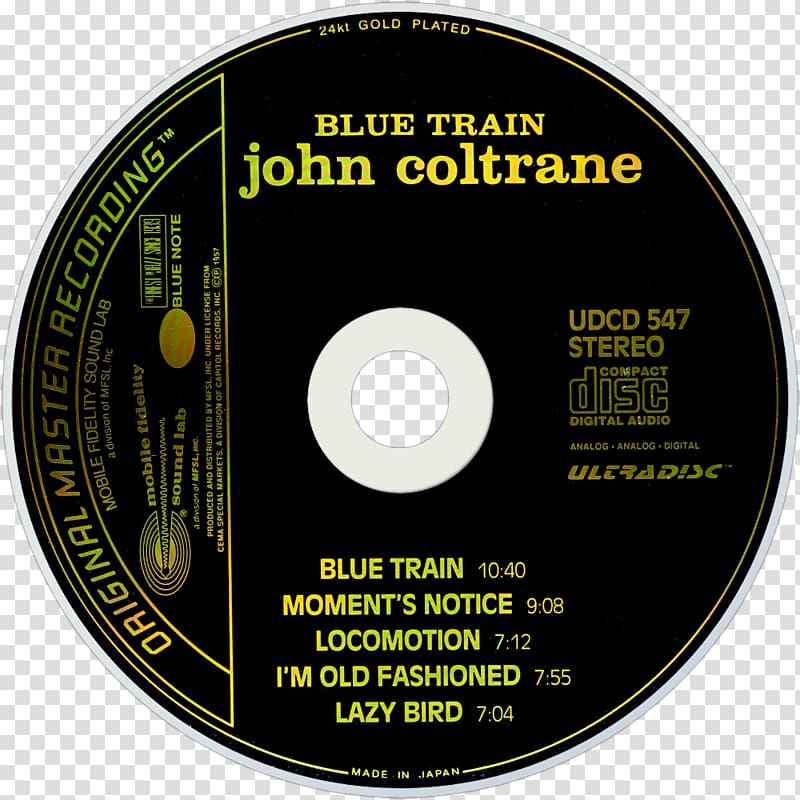 Compact disc Blue Train Album Music Moment's Notice, coltrane transparent background PNG clipart