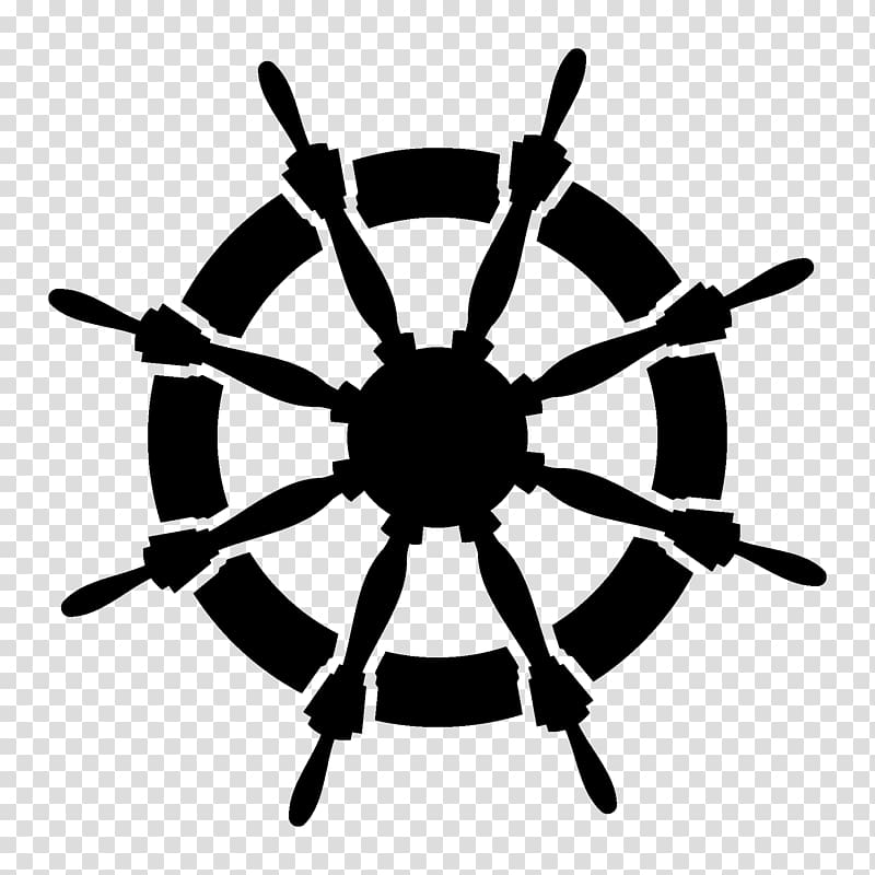 Ship\'s wheel Anchor , wall decal transparent background PNG clipart