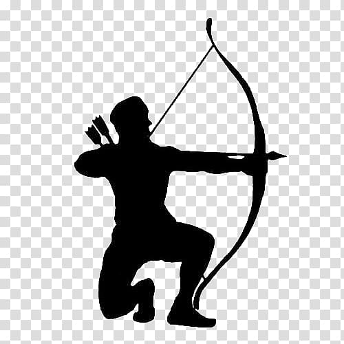 Bowhunting Bow and arrow Archery, Silhouette transparent background PNG clipart