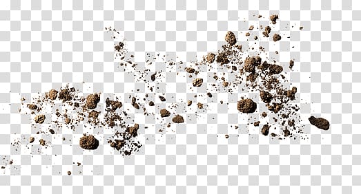 brown soil art, Flying Dirt transparent background PNG clipart