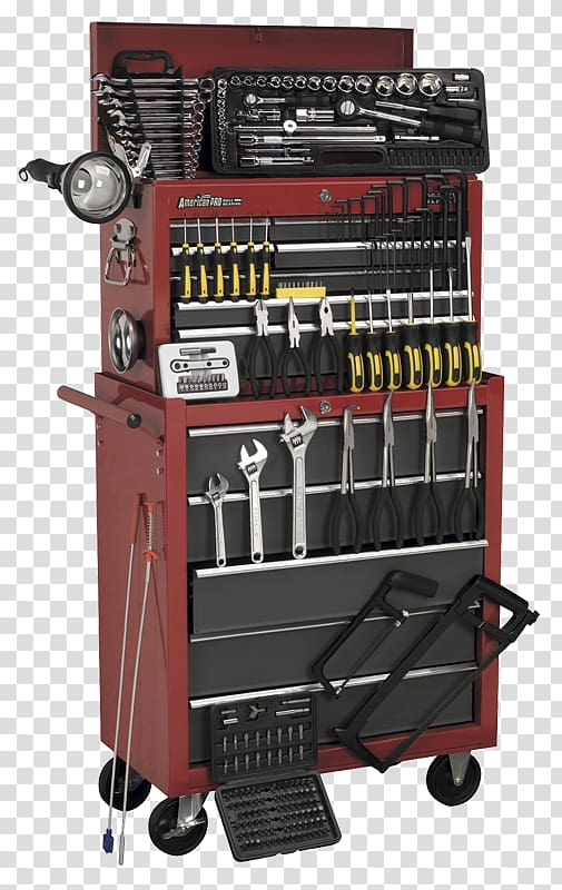 Hand tool Machine Tool Boxes Drawer, the combination of red and gray transparent background PNG clipart