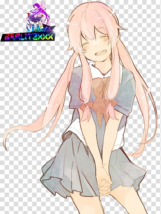 Yuno Gasai Future Diary Anime , Anime transparent background PNG clipart