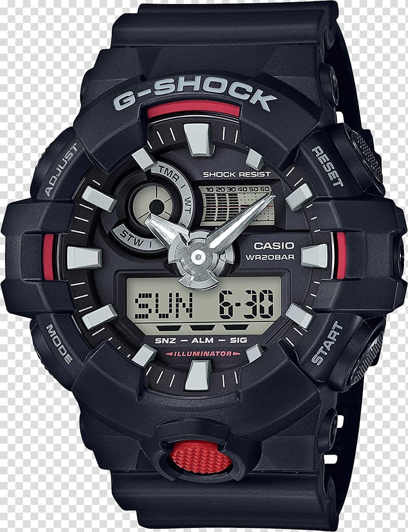 G-Shock Original GA-700 G-Shock GA700 Watch Casio, watch transparent background PNG clipart