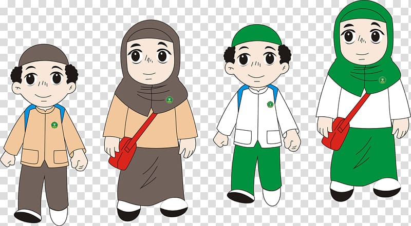Cartoon Child , muslim transparent background PNG clipart