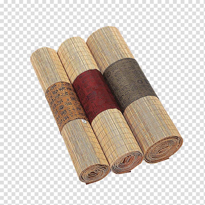 Bamboo mat, Three volumes bamboo mat transparent background PNG clipart