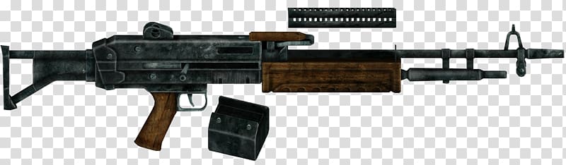 Fallout: New Vegas Light machine gun Firearm Weapon, machine gun transparent background PNG clipart