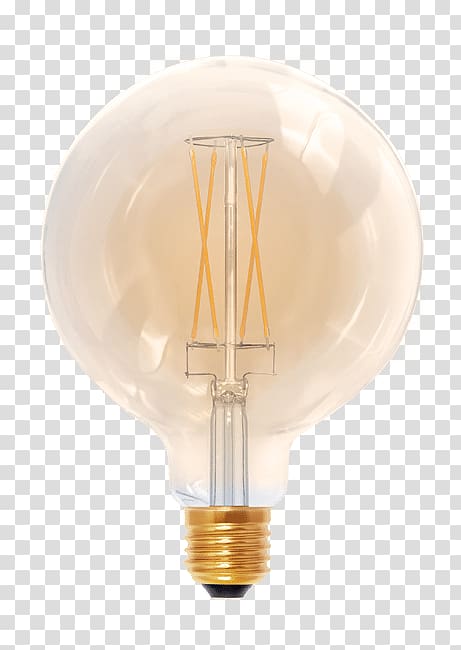 Incandescent light bulb Edison screw LED lamp Light-emitting diode, Golden Globe transparent background PNG clipart