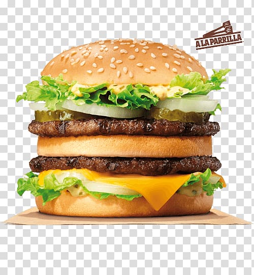 Hamburger Big King Whopper Fast food McDonald's Big Mac, burger king transparent background PNG clipart